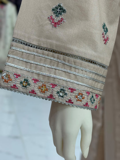 Sequence Embroidered Cream-115 | Stitched | 3 Piece