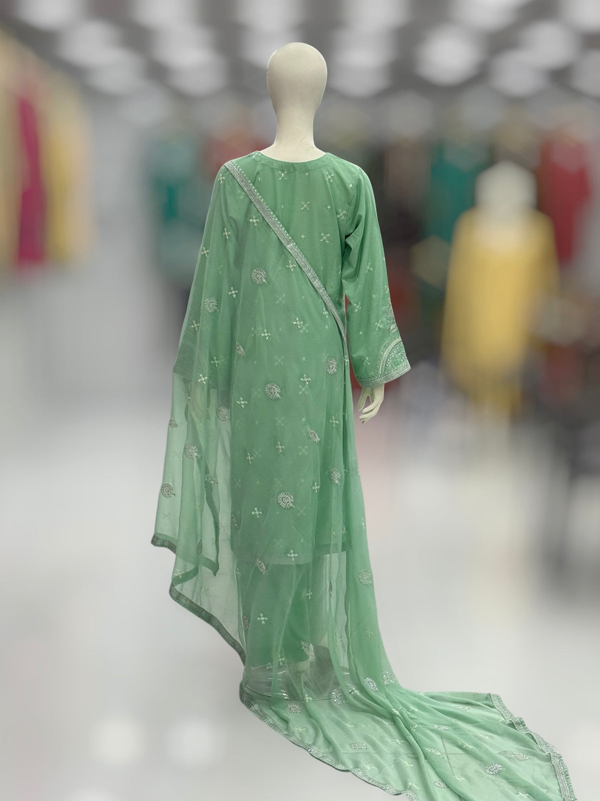 Glitter Mist Lawn Karandi K164-A | Stitched | 3 Piece