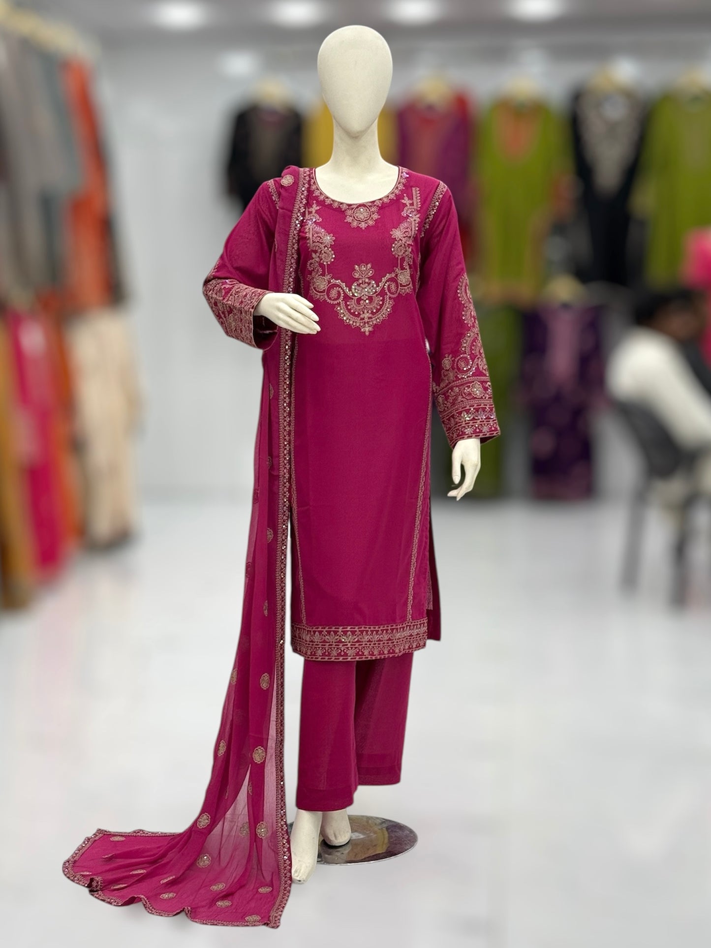 Taj Mahal Lawn Karandi K41-B | Stitched | 3 Piece