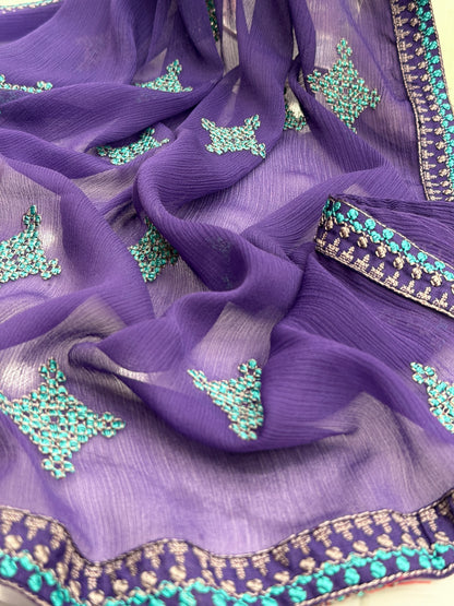 Geomatric Autumn Lawn Karandi K49-B | Stitched | 3 Piece