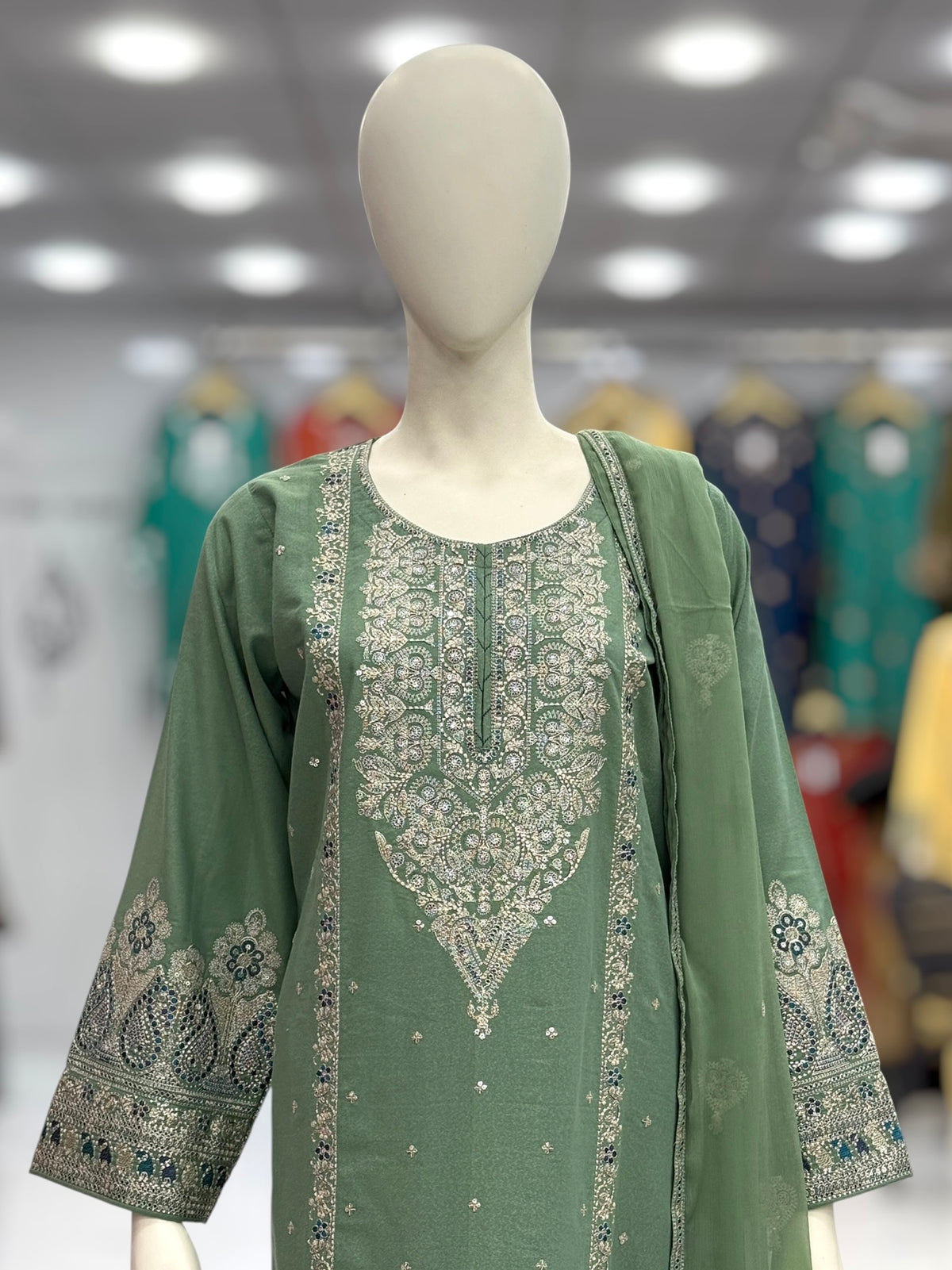Dilkash Lawn Karandi K166-B | Stitched | 3 Piece