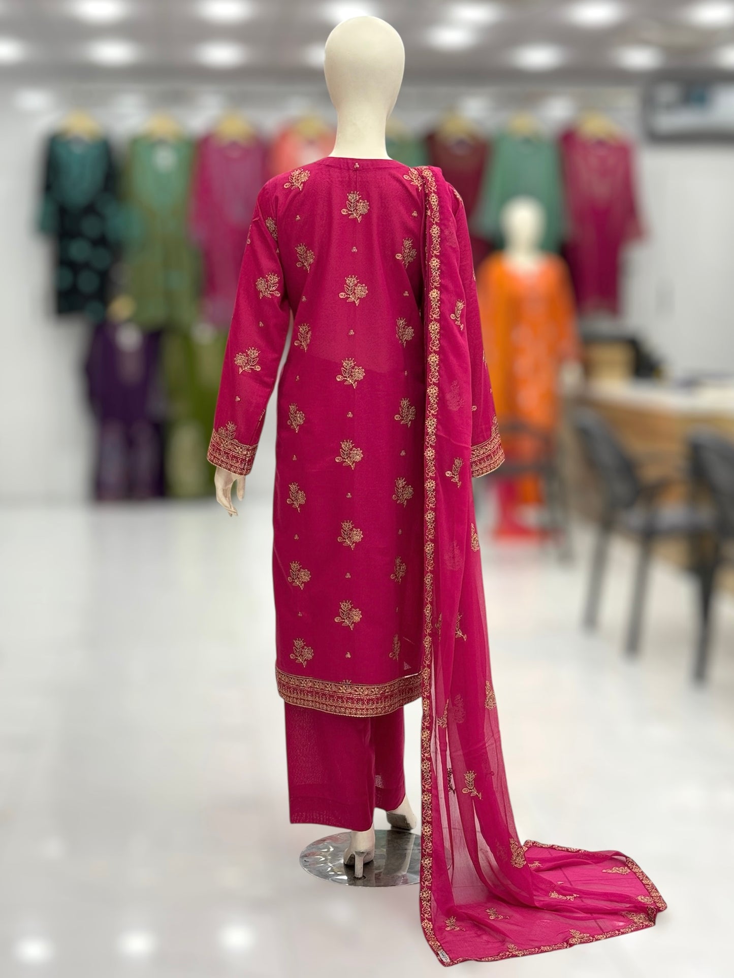 Meher-e-Zari  Lawn Karandi K48-B | Stitched | 3 Piece
