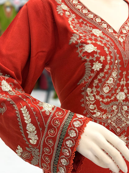 Monochrome Leather Peach 212-B | Stitched | 3 Piece