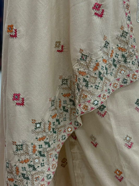 Sequence Embroidered Cream-115 | Stitched | 3 Piece