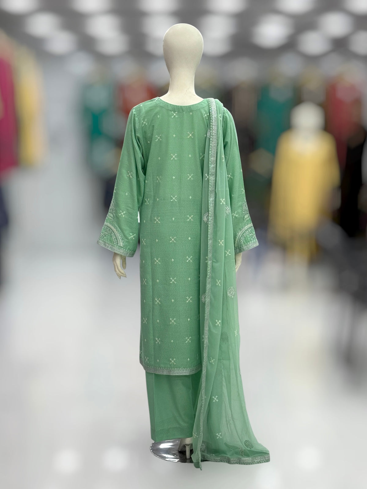 Glitter Mist Lawn Karandi K164-A | Stitched | 3 Piece