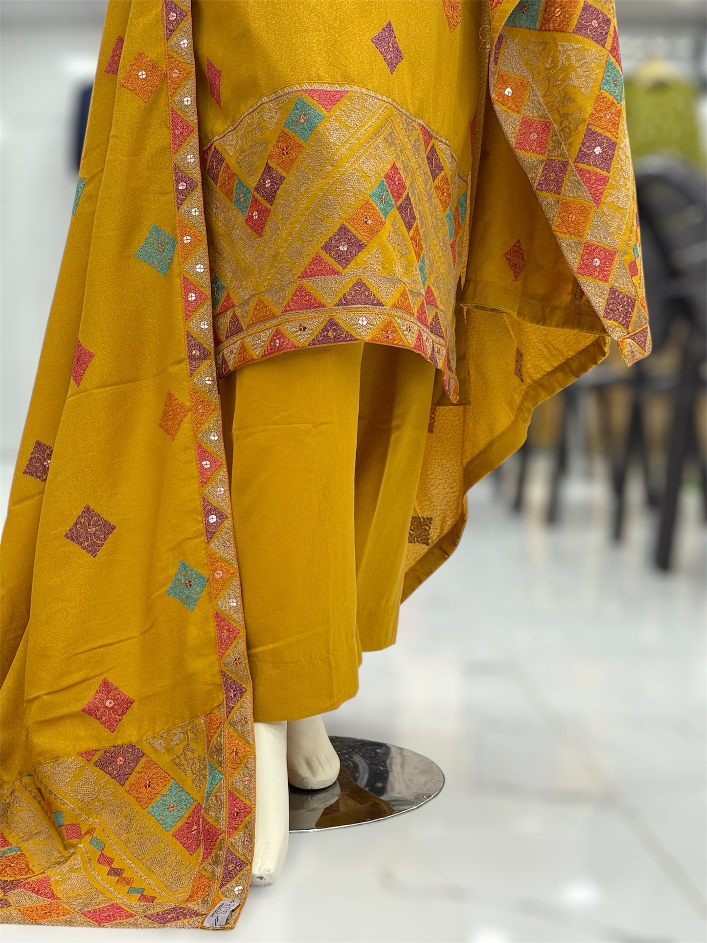 Magical Square Yellow| MS-56B | 3 Piece | Stitched