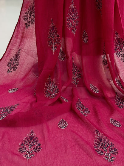 Embroidered Pink CHL-85B | 3 Piece | Stitched