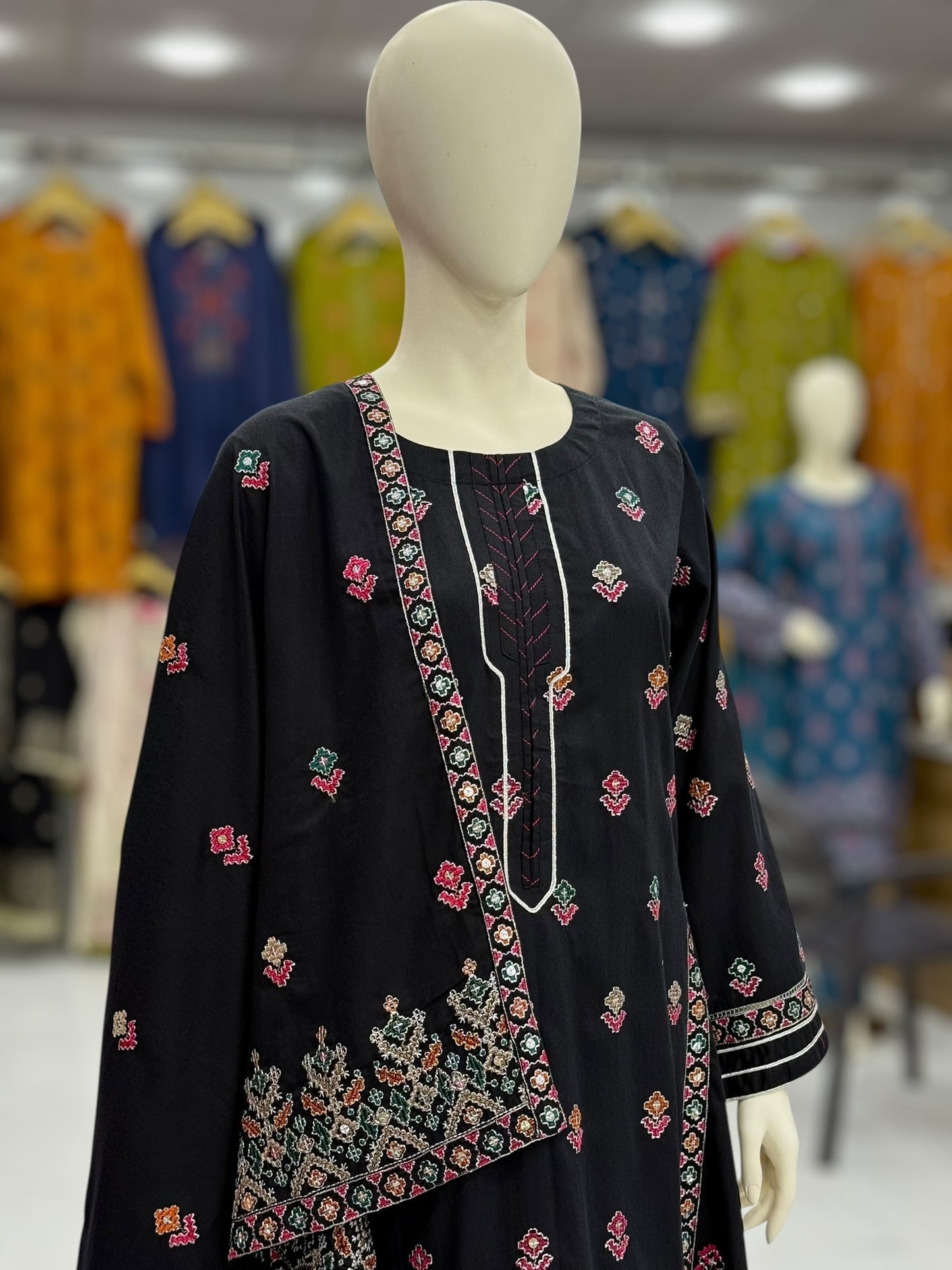 Sequence Embroidered Black-115 | Stitched | 3 Piece