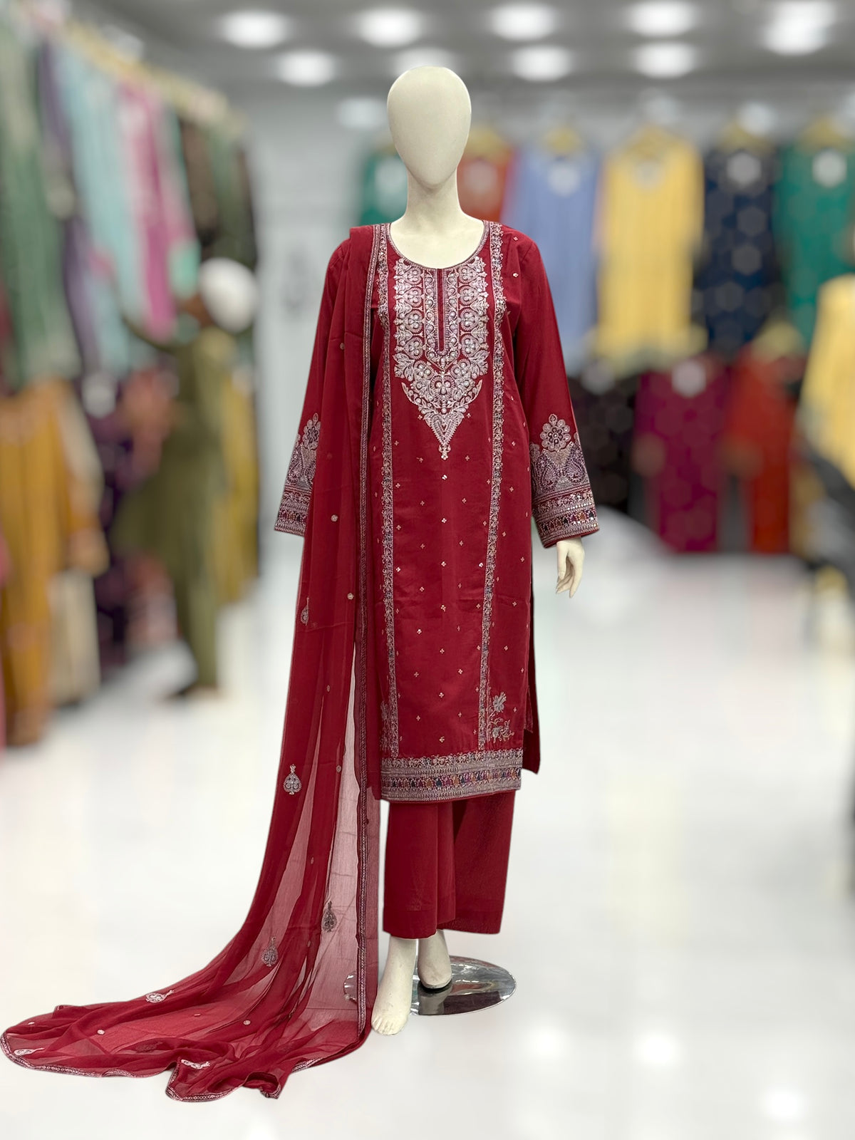Dilkash Lawn Karandi K166-C | Stitched | 3 Piece