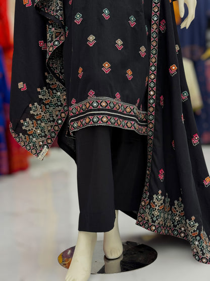 Sequence Embroidered Black-115 | Stitched | 3 Piece
