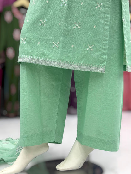Glitter Mist Lawn Karandi K164-A | Stitched | 3 Piece