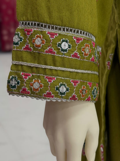 Sequence Embroidered Mehendi-115 | Stitched | 3 Piece
