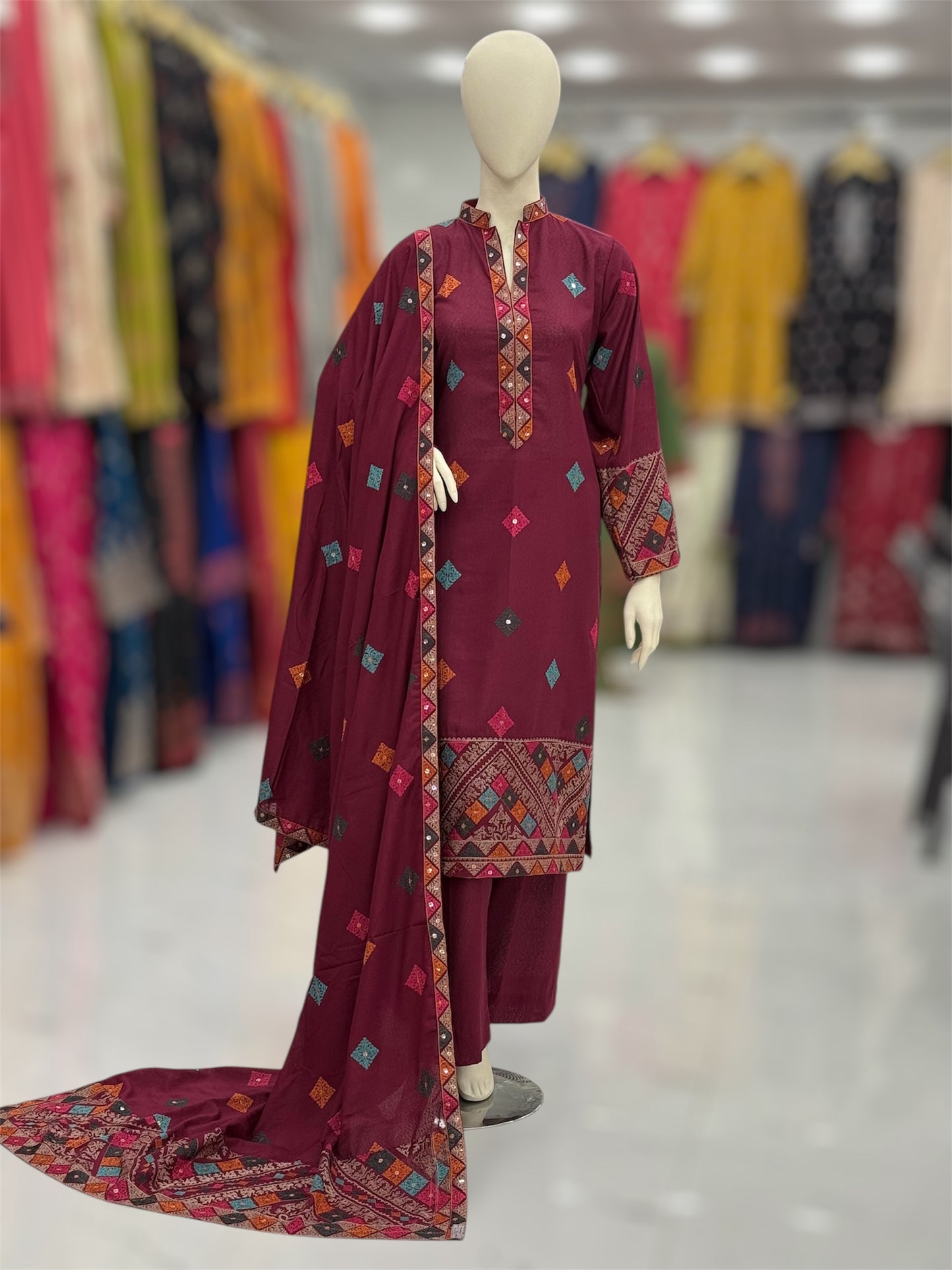 Magical Square Marjanda| MS-56A | 3 Piece | Stitched