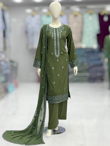 Maahi Lawn Karandi K60-C | Stitched | 3 Piece