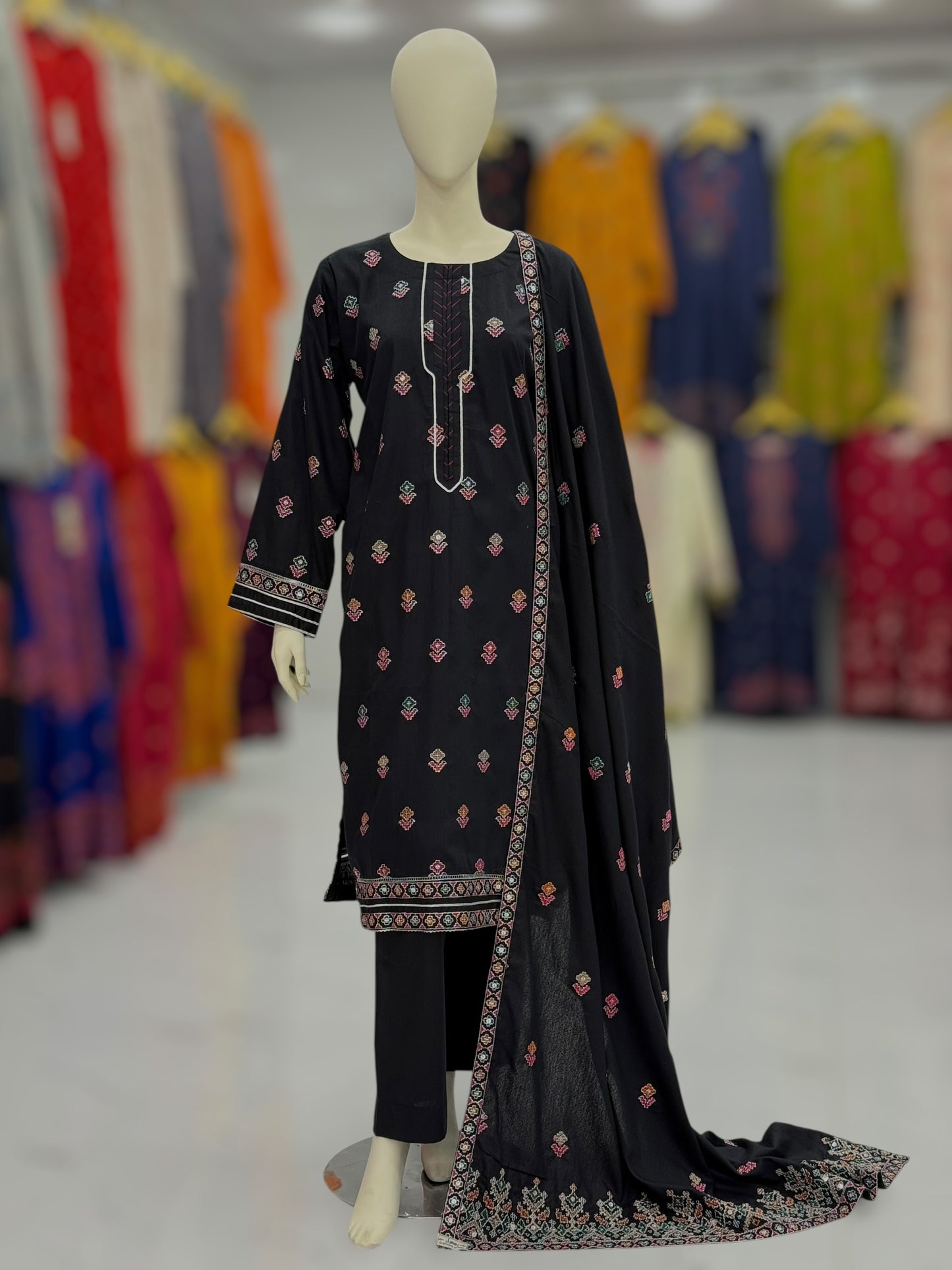Sequence Embroidered Black-115 | Stitched | 3 Piece