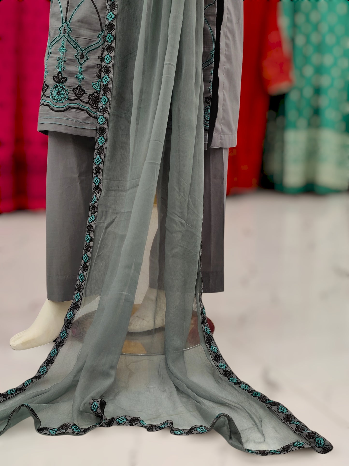 Heavy Embroidered Shirt | Pure Chiffon Dupatta | Volume 4 | Stitched | 3 Piece