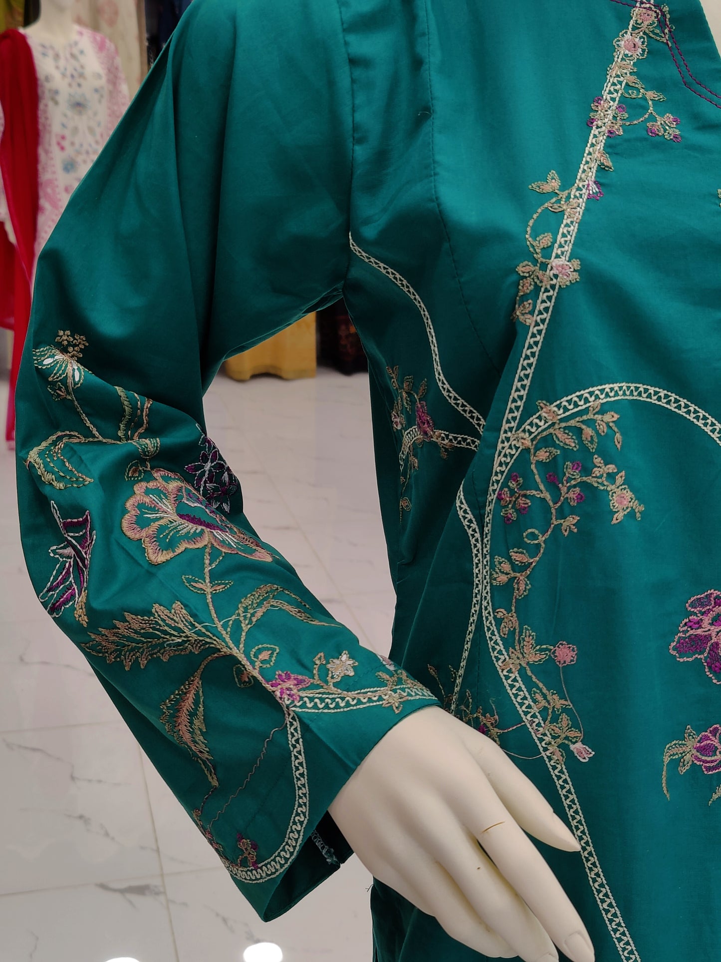 Embroidered Sea Green V595A | Stitched | 3 Piece