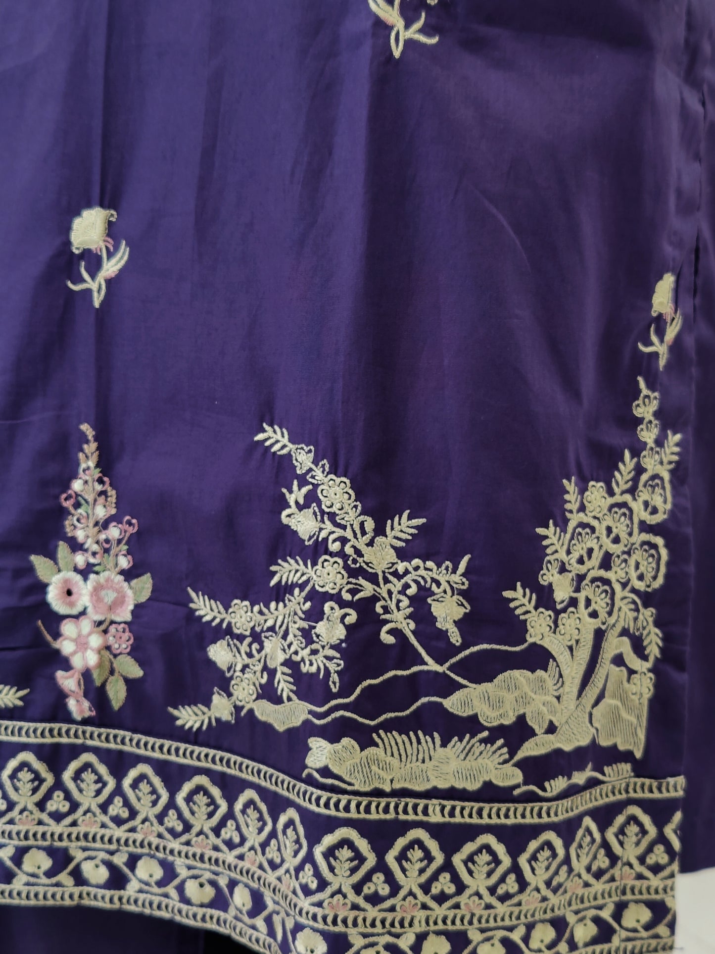 Embroidered Purple V1438A | 3 Piece | Stitched