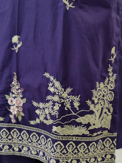 Embroidered Purple V1438A | 3 Piece | Stitched