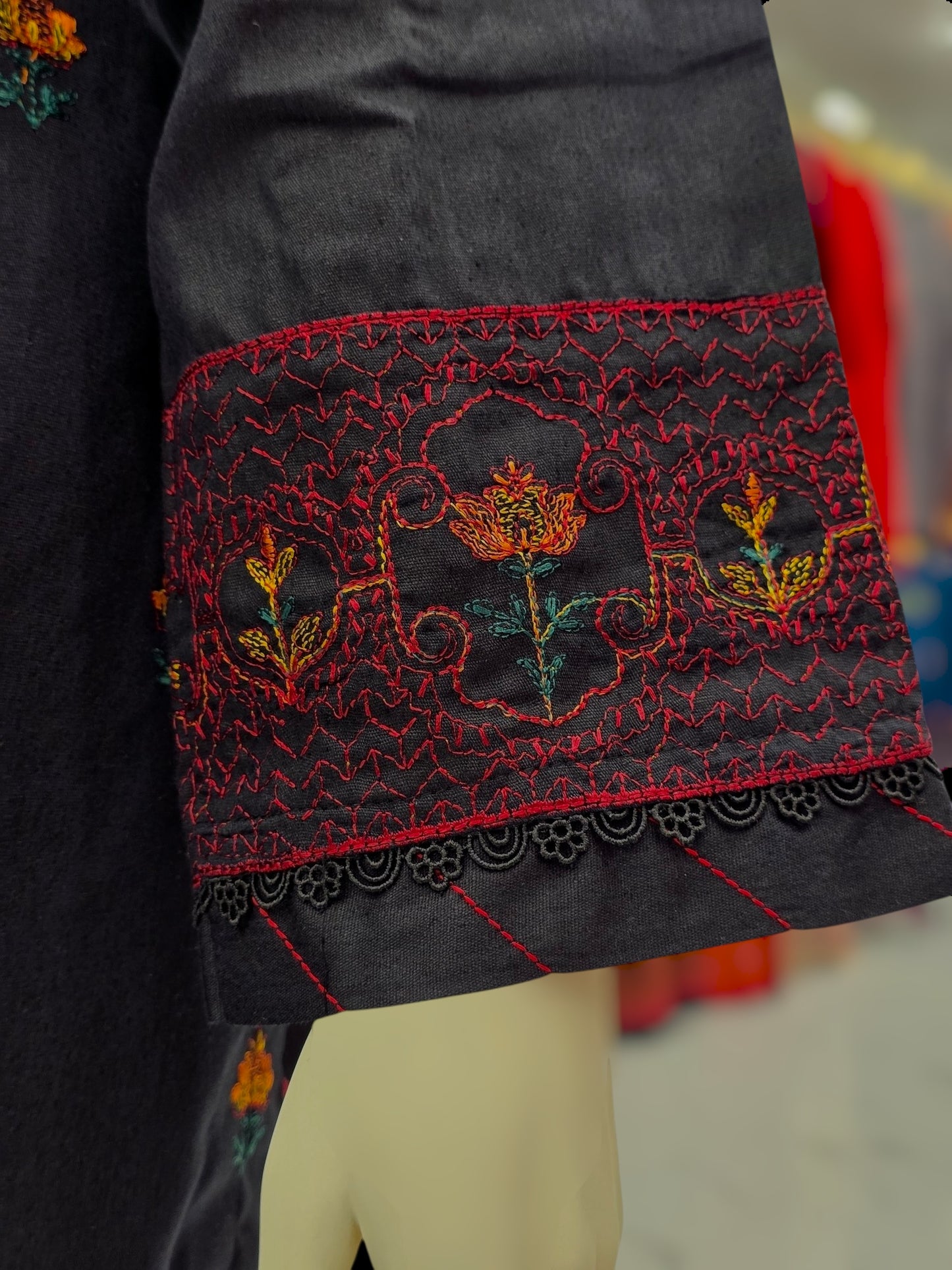 Embroidered Black EKP-105 | 3 Piece | Stitched