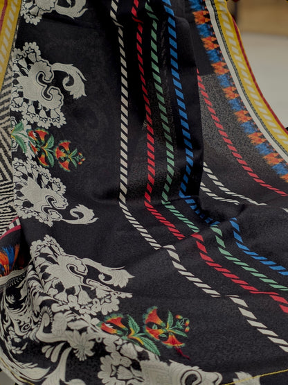 Embroidered Black EKP-105 | 3 Piece | Stitched