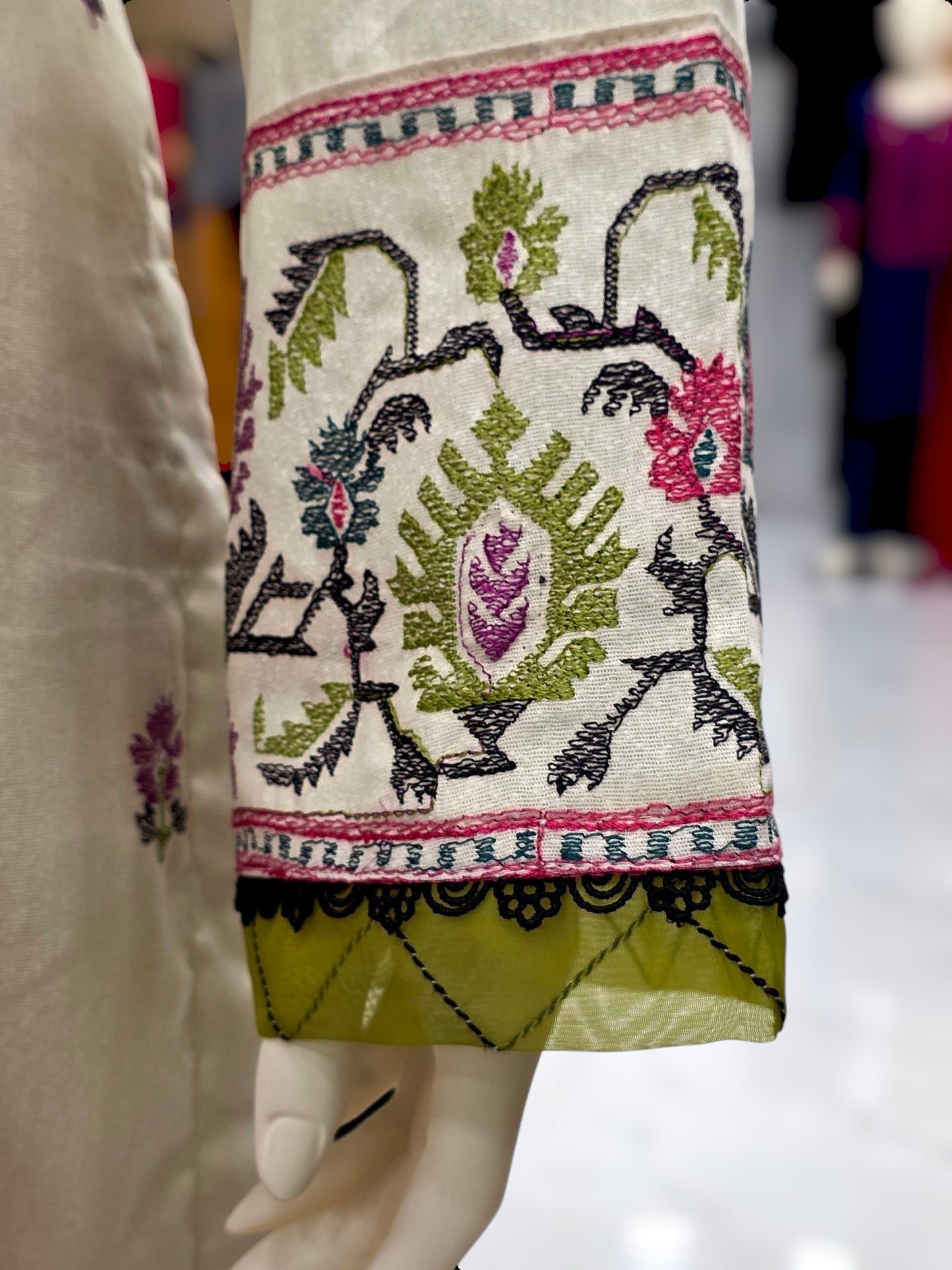 Embroidered Off White EKP-102 | 3 Piece | Stitched