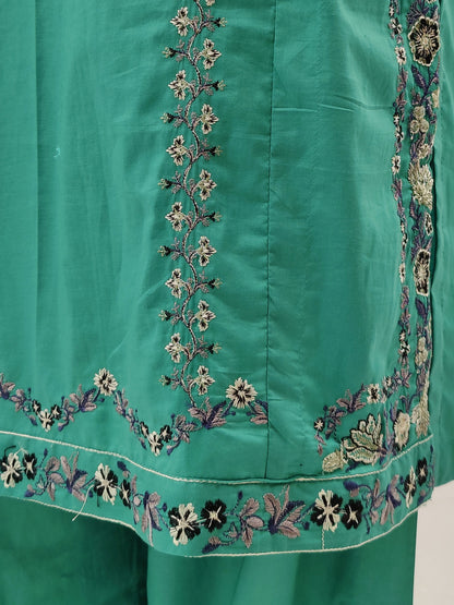 Sea Green Embroidered Shirt RCV443 | Chiffon Dupatta | Stitched | 3 Piece