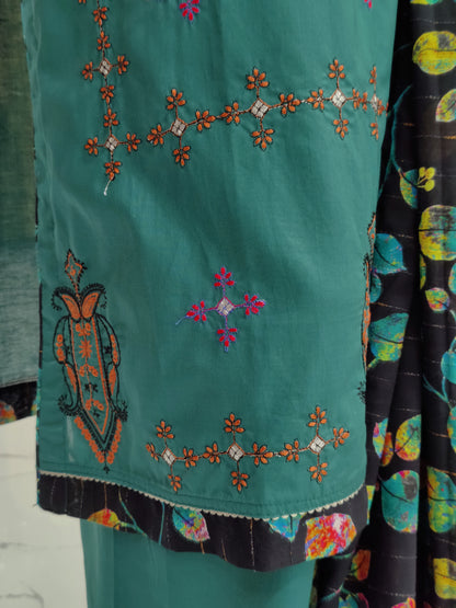 Embroidered Zinc Lawn Shirt | Printed Tarkashi Lawn Dupatta | Stitched | 3 Piece