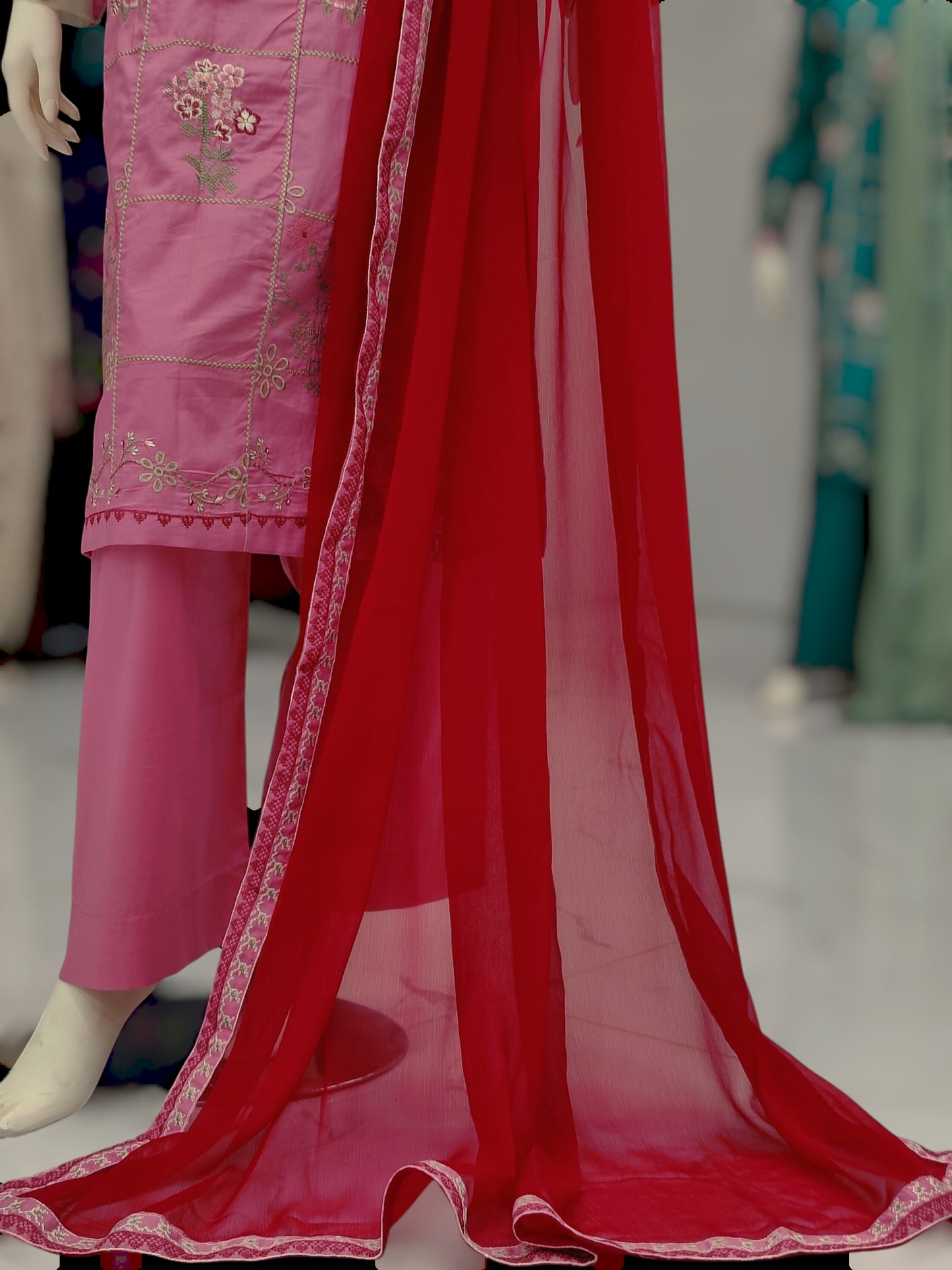 Embroidered Light Pink V5952B | Stitched | 3 Piece