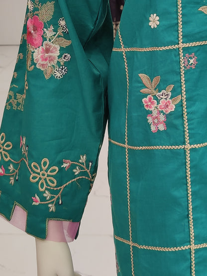 Embroidered Sea Green V595A | Stitched | 3 Piece