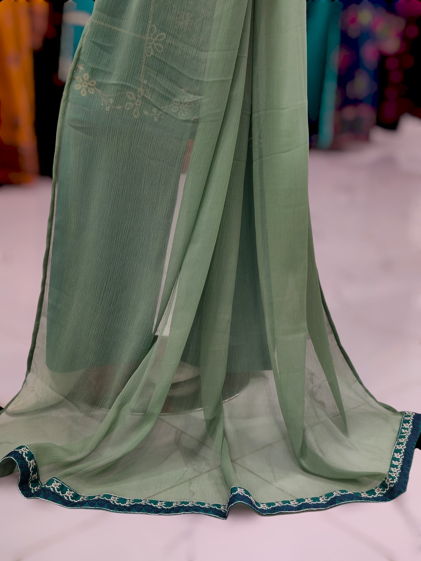 Embroidered Sea Green V595A | Stitched | 3 Piece