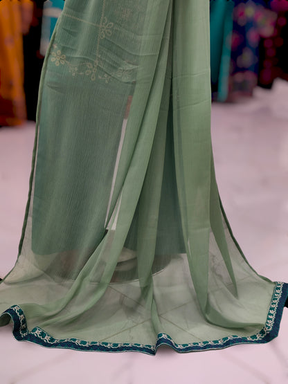 Embroidered Sea Green V595A | Stitched | 3 Piece