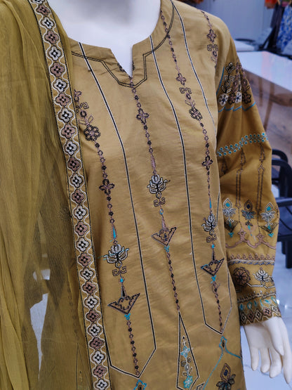 Heavy Embroidered Shirt | Pure Chiffon Dupatta | Volume 4 | Stitched | 3 Piece