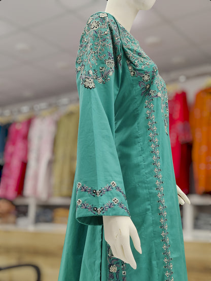 Sea Green Embroidered Shirt RCV443 | Chiffon Dupatta | Stitched | 3 Piece